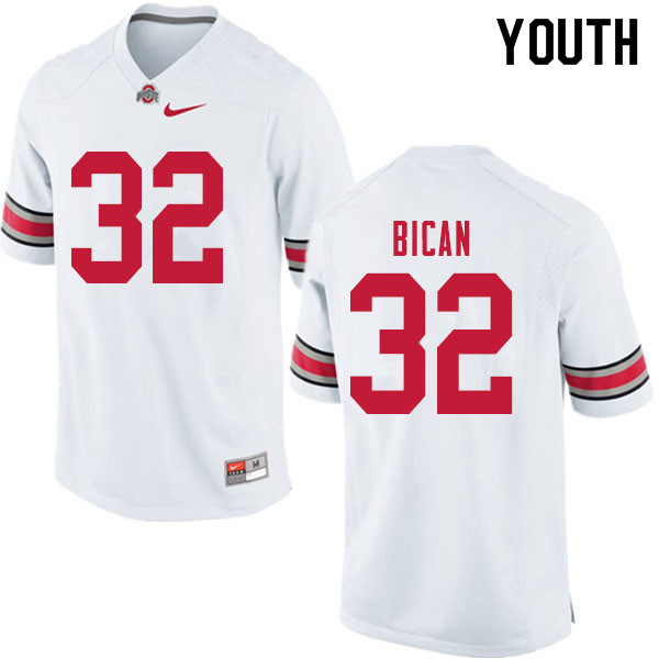 Ohio State Buckeyes Luciano Bican Youth #32 White Authentic Stitched College Football Jersey